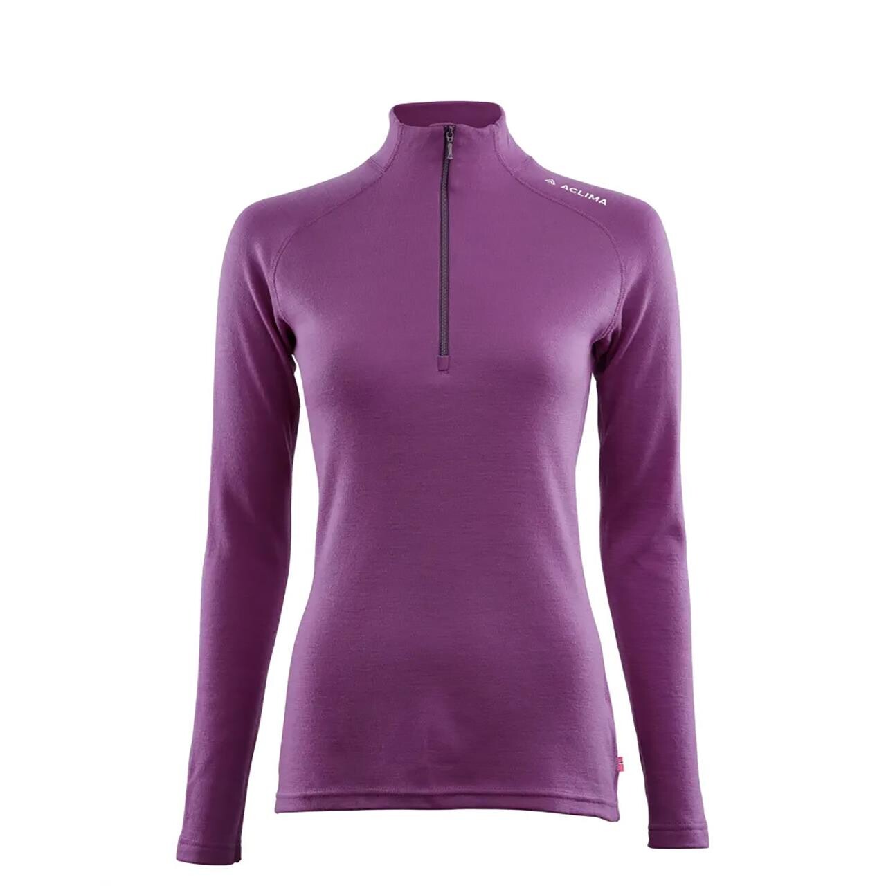 Aclima Womens Warmwool Mock Neck Shirt   Lilla  Sunset Purple  Xx-large