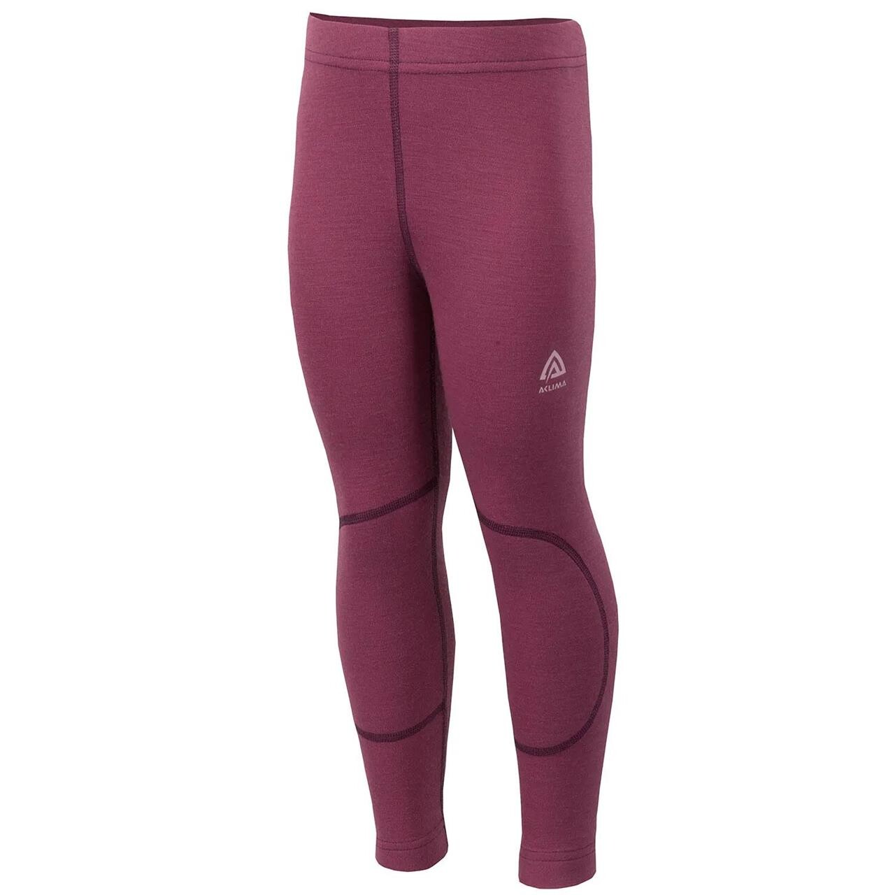Aclima Childrens Warmwool Longs  Lilla  Sunset Purple  120 Cm