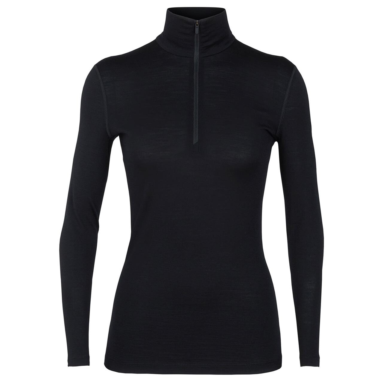 Icebreaker Womens 200 Oasis L S Half Zip   Sort  Black  Large