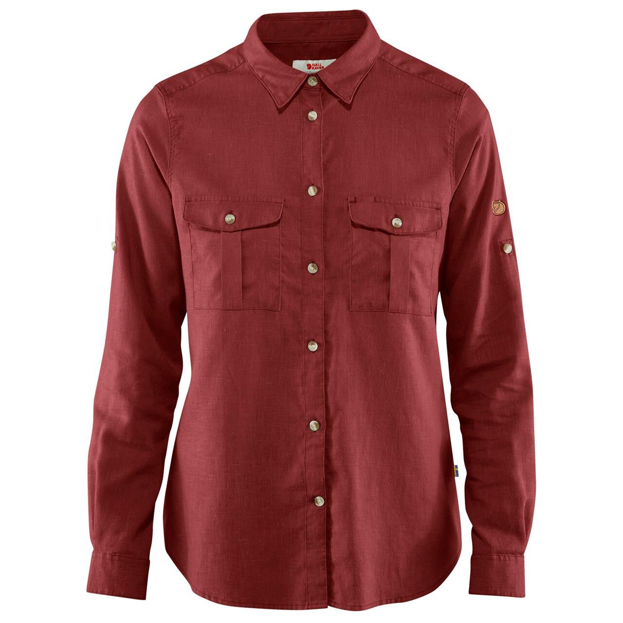 Fj? Llr? Ven Womens ? Vik Travel Shirt L S   Rød  Raspberry Red 342  X-large