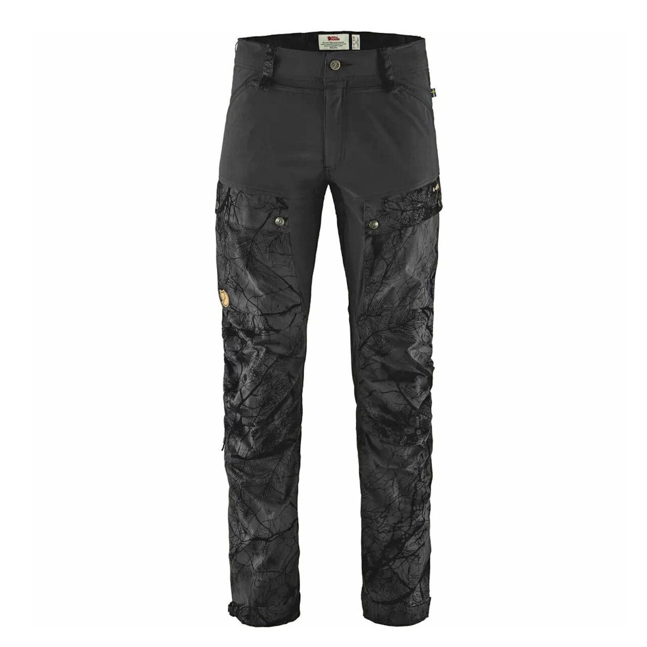Fj? Llr? Ven Mens Keb Trousers Long   Sort  Black Camo-black 559-550  46