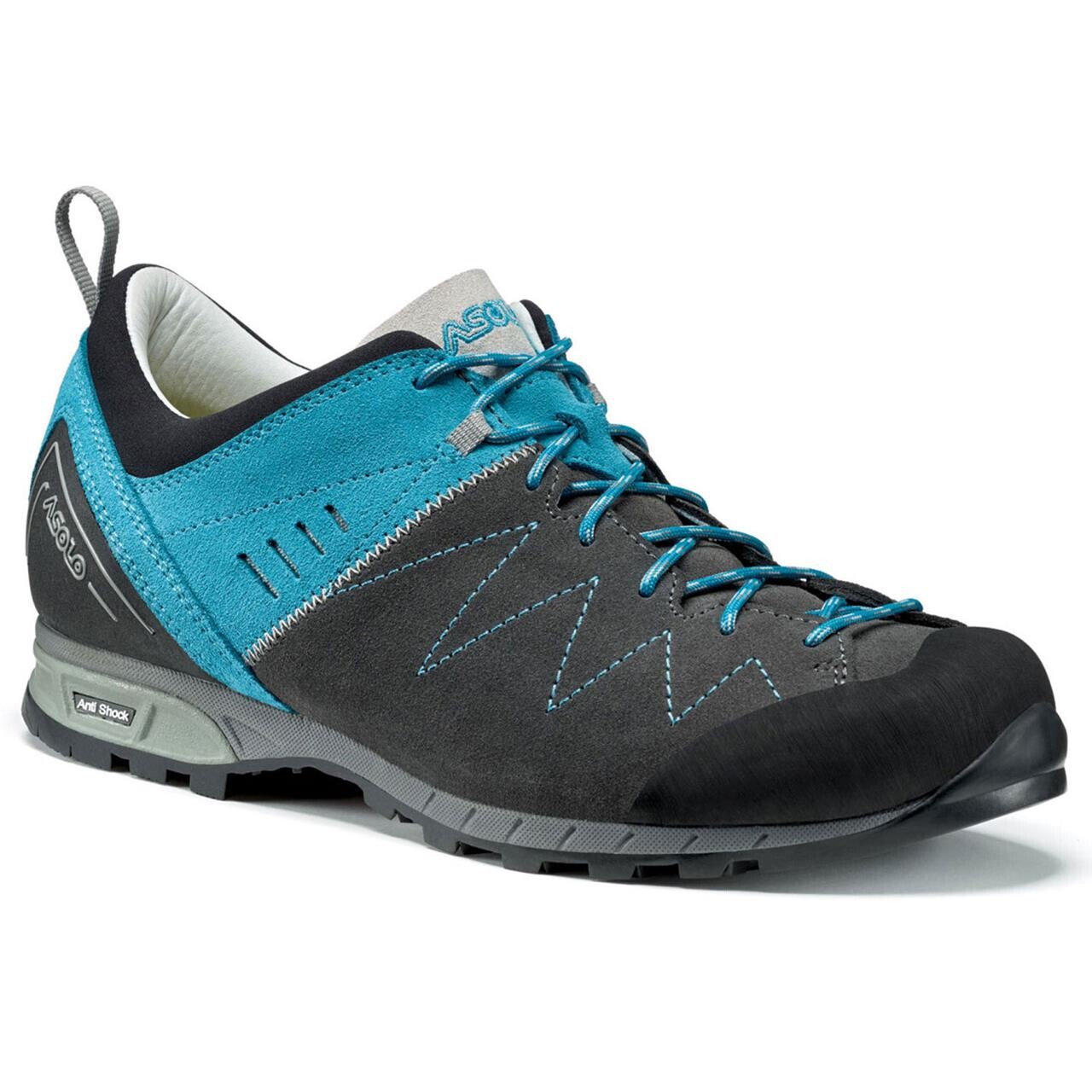 Asolo Womens Track   Grå  Graphite Cyan Blue  39 1 3