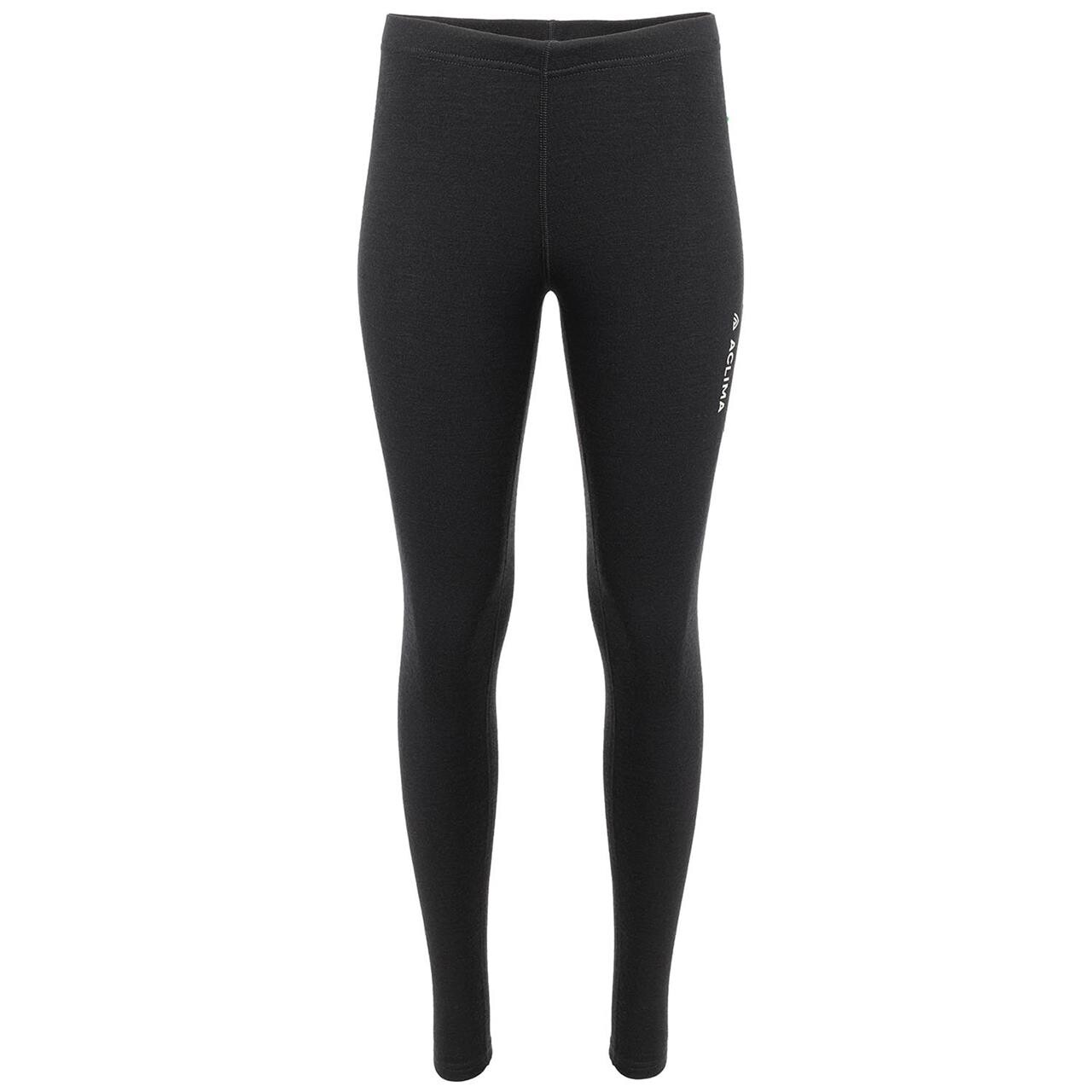 Aclima Womens Warmwool Longs   Sort  Jet Black  Xxx-large