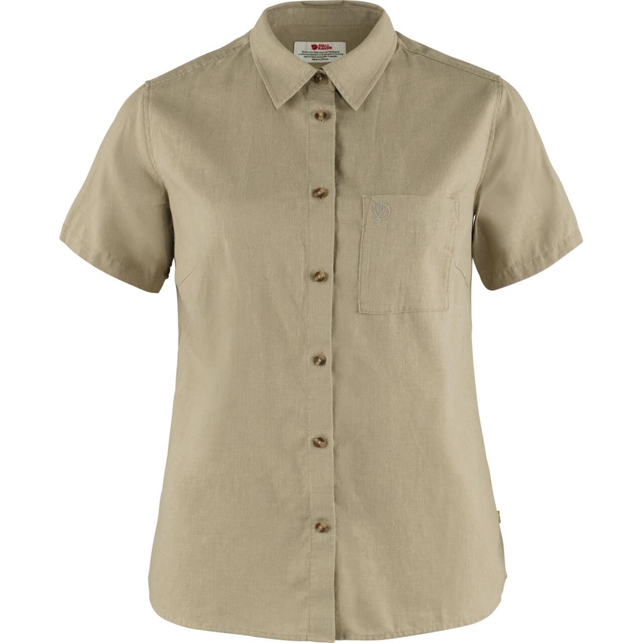 Fj? Llr? Ven Womens ? Vik Travel Shirt S S   Beige  Sand Stone 195  X-large