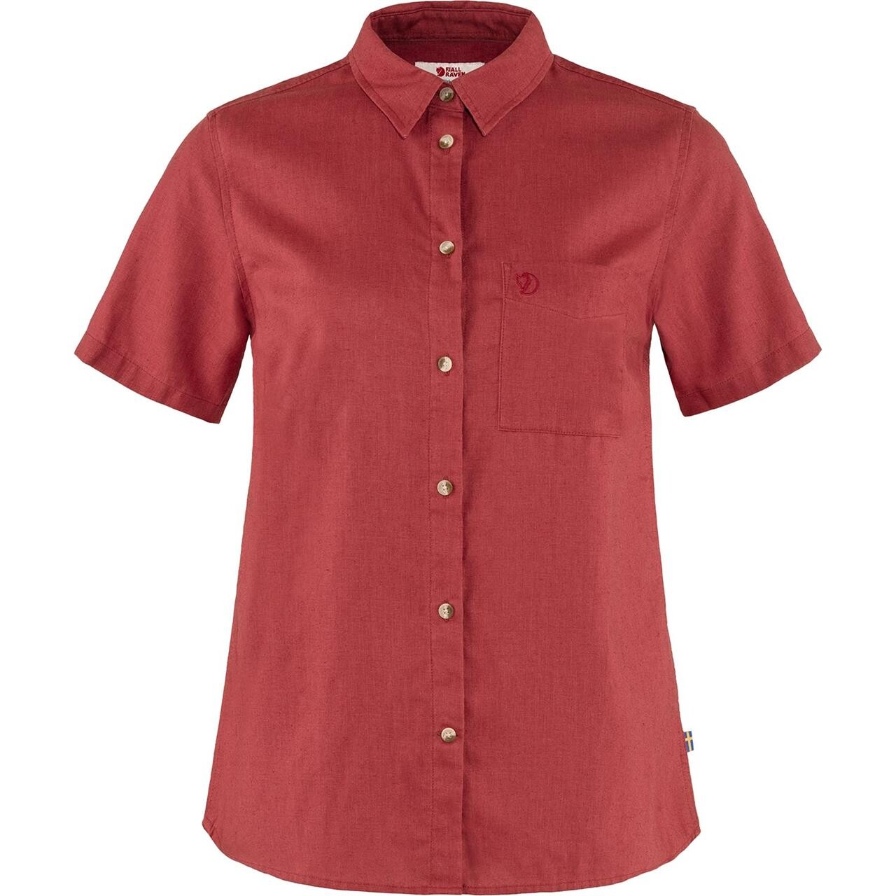 Fj? Llr? Ven Womens ? Vik Travel Shirt S S   Rød  Raspberry Red 342  Small