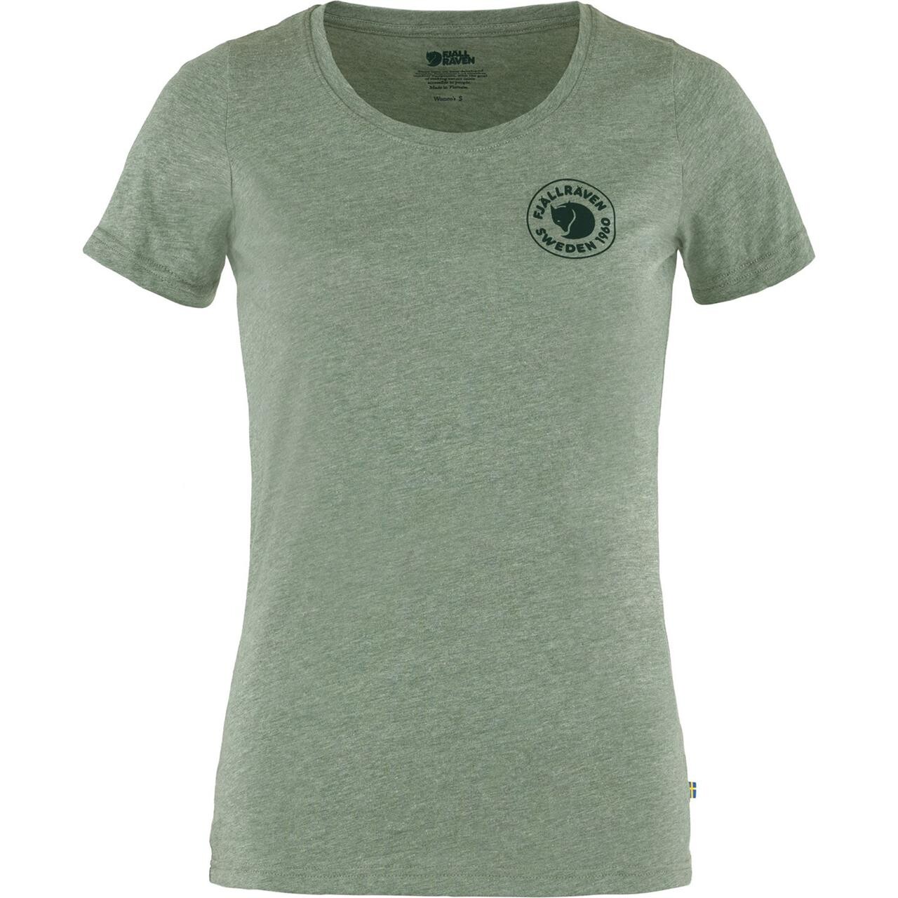 Fj? Llr? Ven Womens 1960 Logo T-shirt   Grøn  Patina Green-melange 614-999  X-small