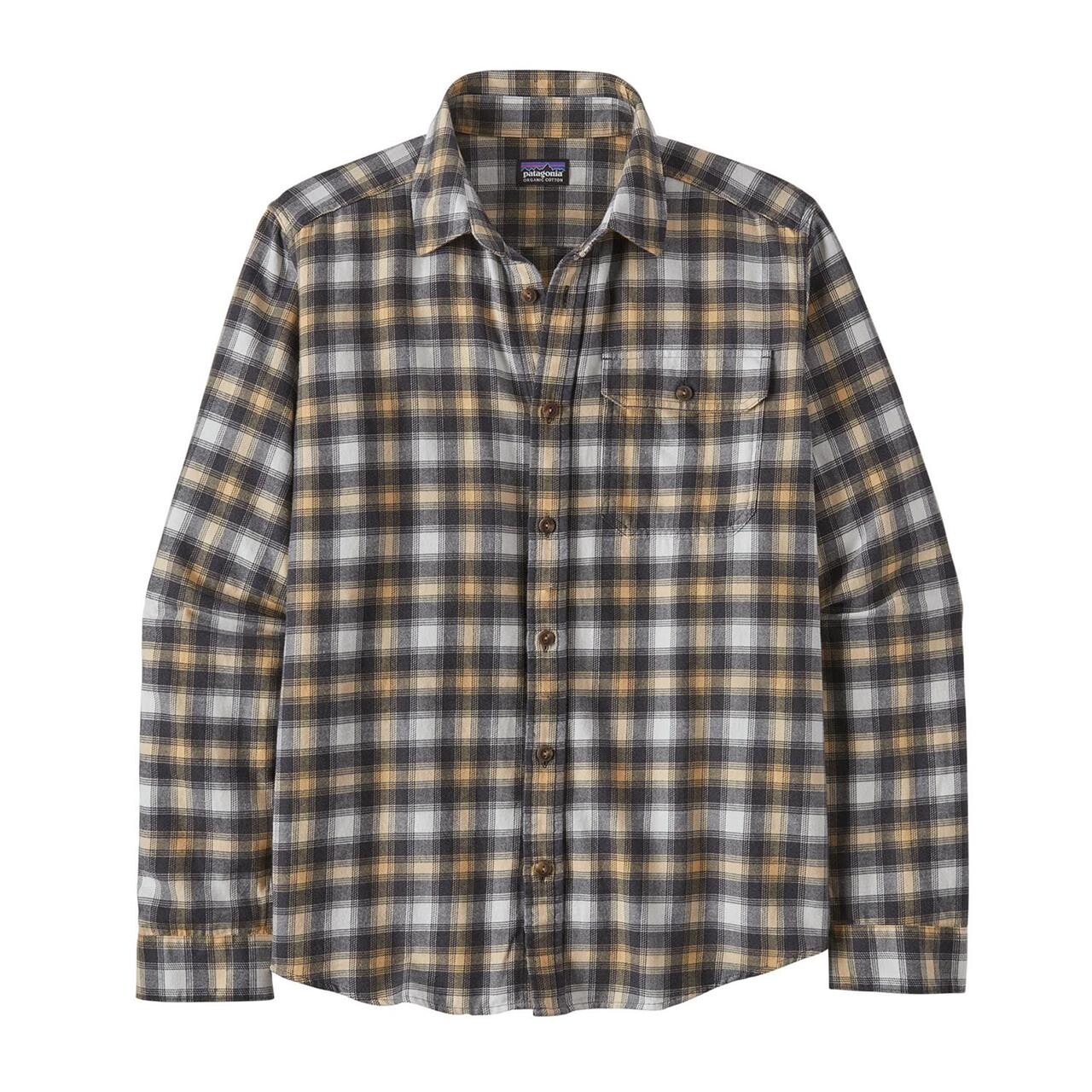 Patagonia Mens L S Lw Fjord Flannel Shirt  Beige  Beach Day: Sandy Melon  Small