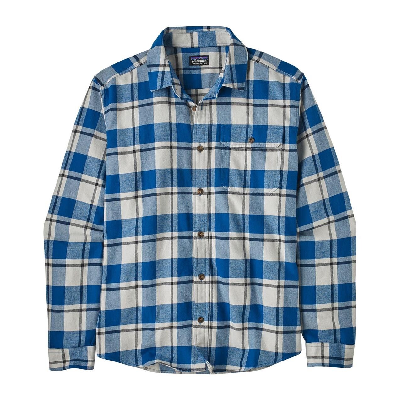 Patagonia Mens L S Lw Fjord Flannel Shirt  Blå  Captain: Endless Blue  Small