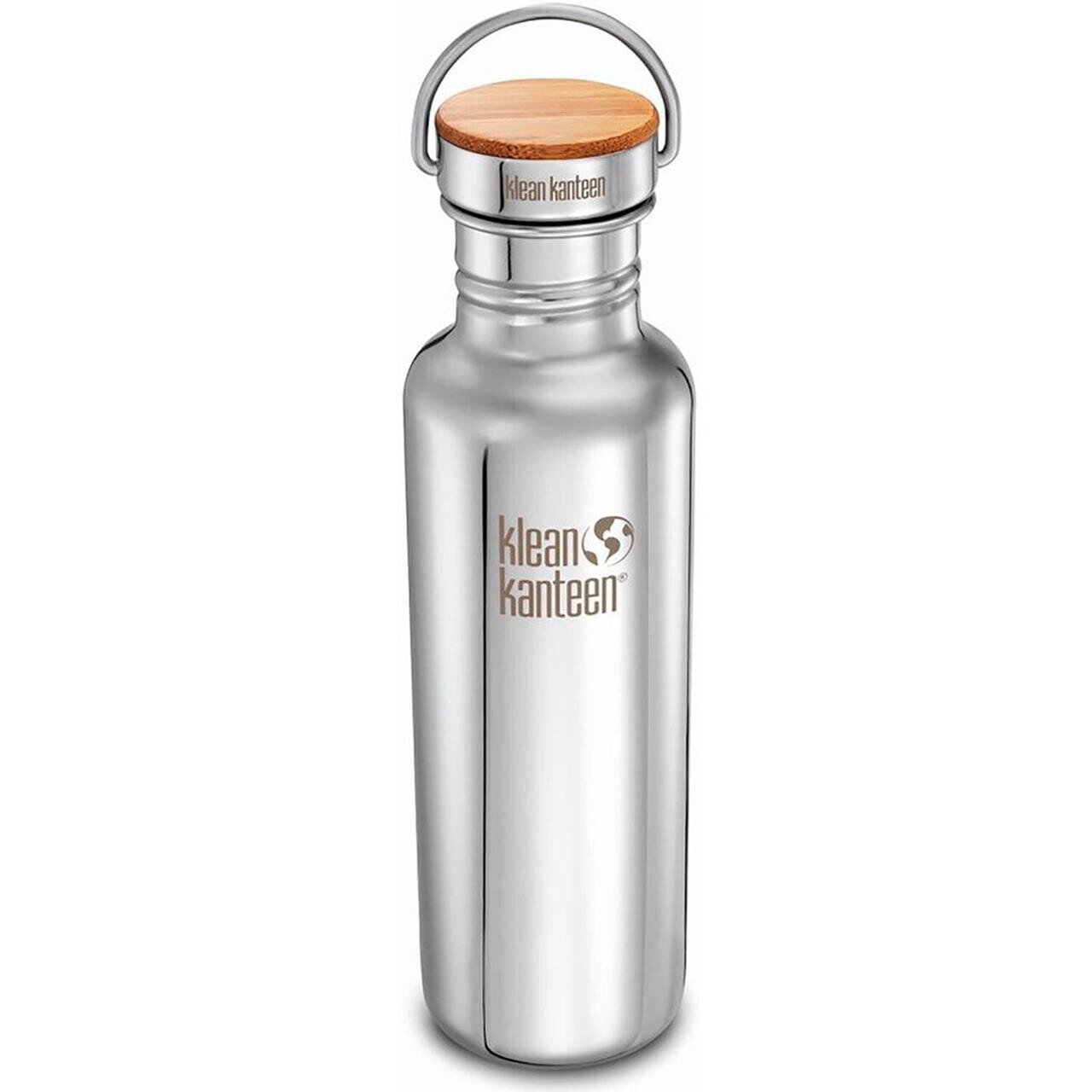 Klean Kanteen Reflect Narrow 532 Ml W Bamboo Loop Cap  Grå  Mirrored Stainless