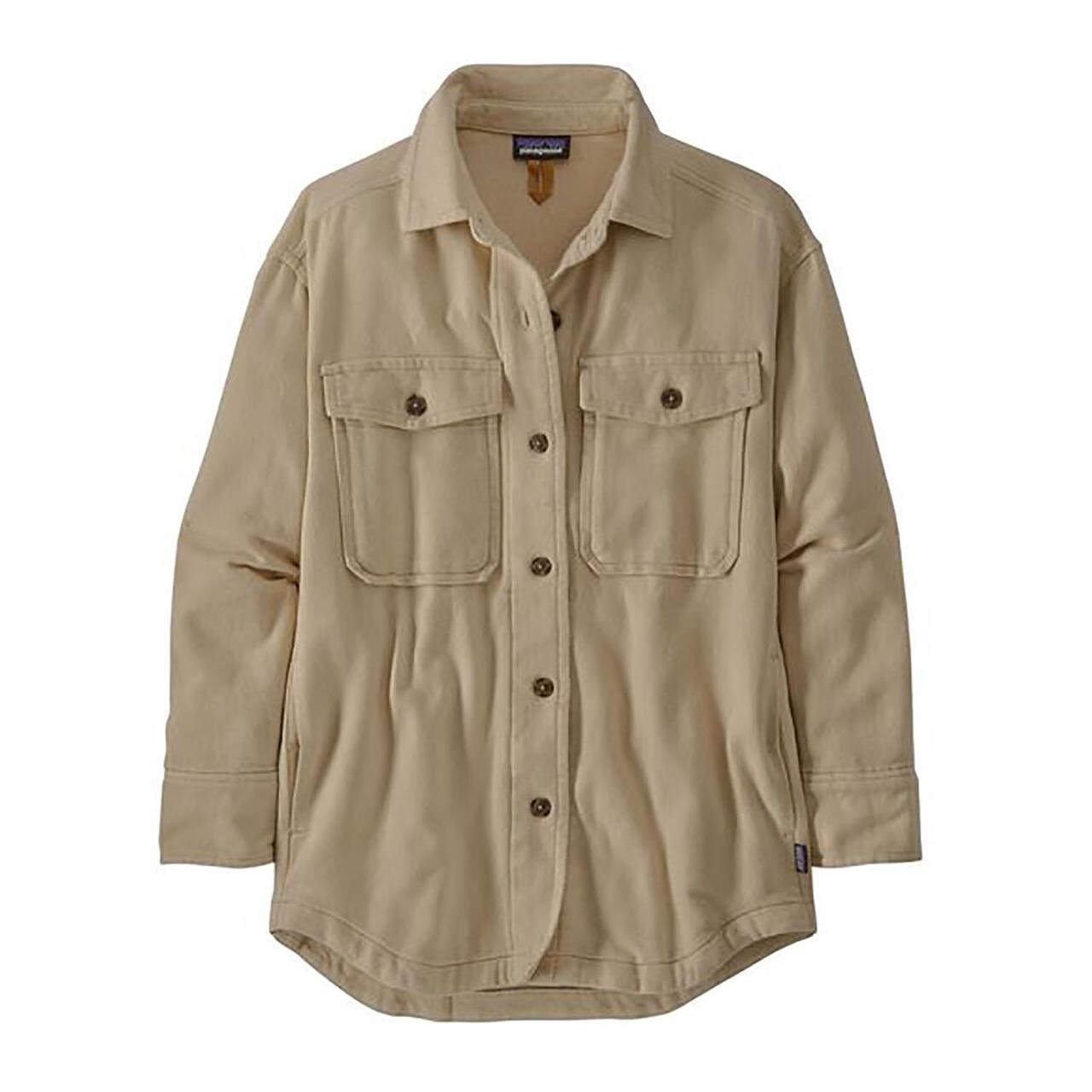 Patagonia Womens Hw Fjord Flannel Overshirt  Beige  Natural  Large