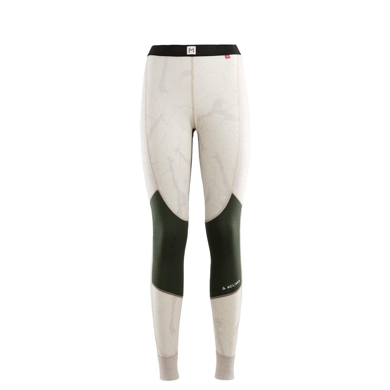 Aclima Womens Lars Monsen Longs  Beige  Beigemelang Olivenght Femunden  Xx-large