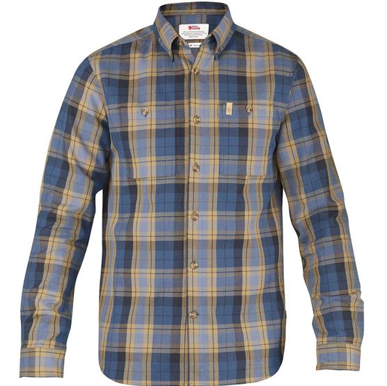 Fj? Llr? Ven Kiruna Heavy Twill Shirt L S Mens  Uncle Blue