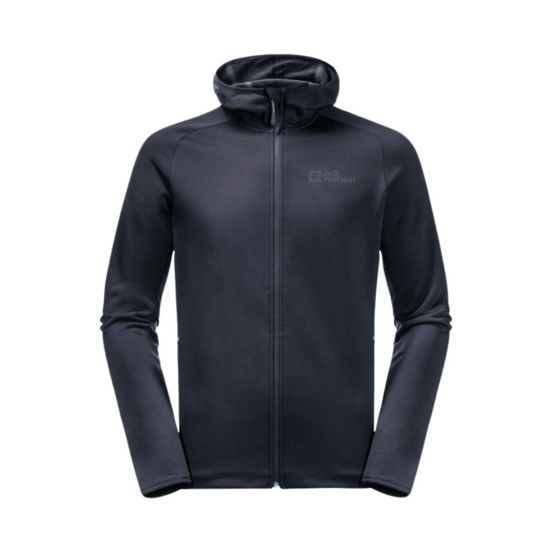 Fleecejakke Til Herre - Jack Wolfskin Baiselberg Hooded Fz M - Blå