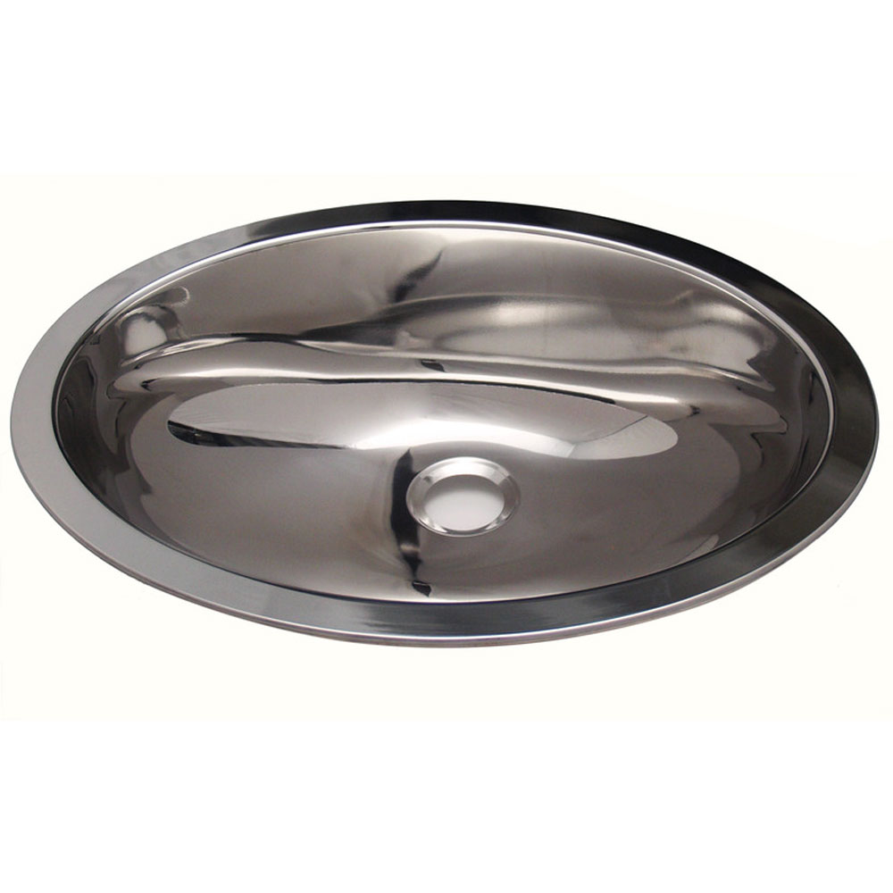 Rustfri Håndvask Oval  Dybde 155 Mm