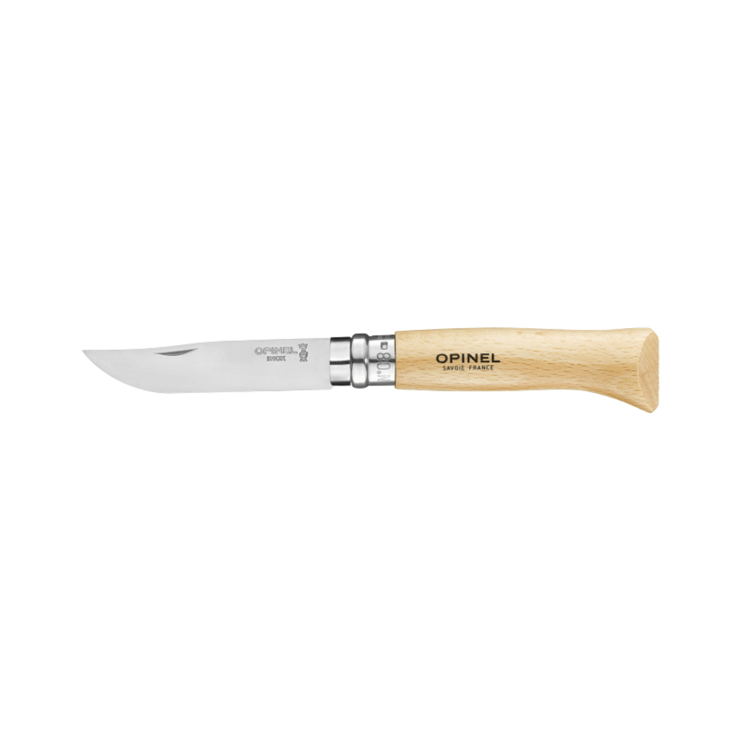 Svampekniv - Opinel No 8 - 8 5 Cm - Rustfrit Stål - Bøg