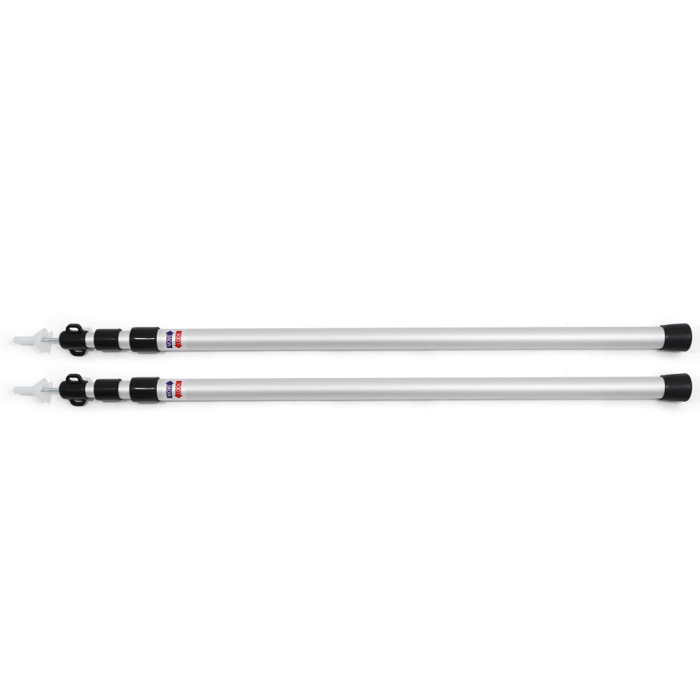 Teleskopstang Aluminium 3-delt Trinløs  2 Stk  100-240 Cm