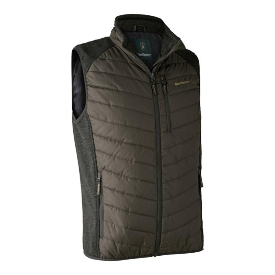 Deerhunter Mens Moor Padded Waistcoat With Knit  Timber