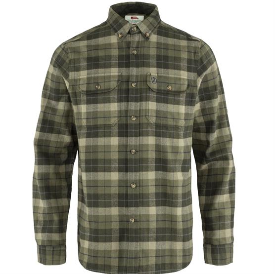 Fj? Llr? Ven Singi Heavy Flannel Shirt Mens  Green   Deep Forest