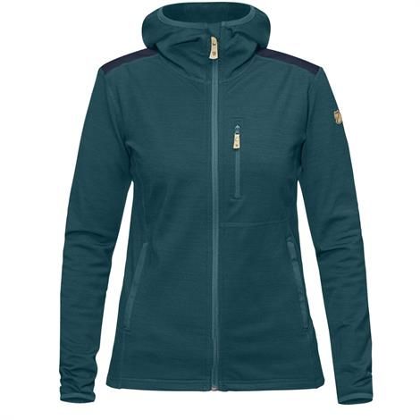 Fj? Llr? Ven Keb Fleece Hoodie Womens  Glacier Green   Navy