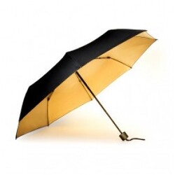 Suck Uk Black   Gold Umbrella - Paraply