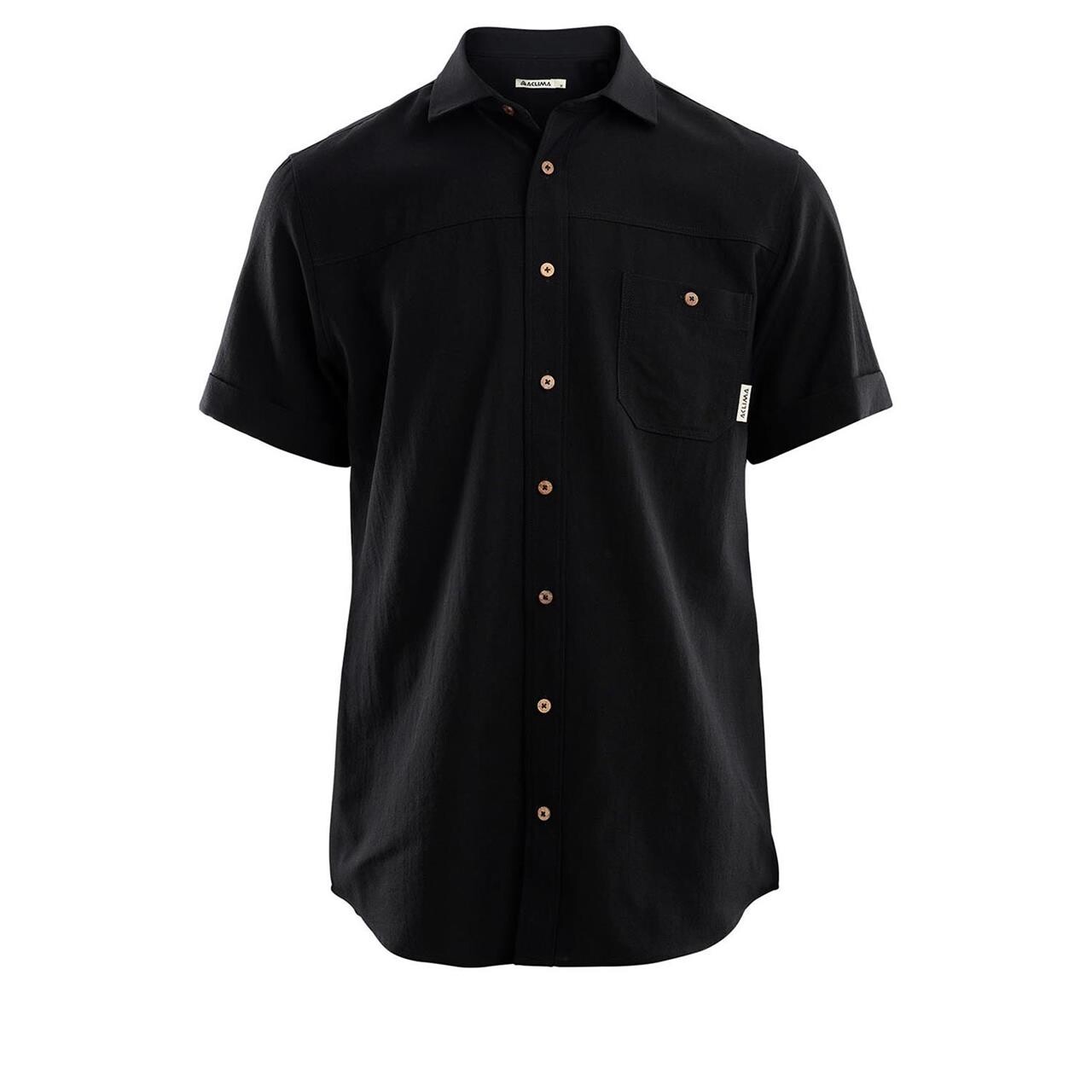Aclima Mens Leisurewool Short Sleeve Shirt  Sort  Jet Black  Xx-large