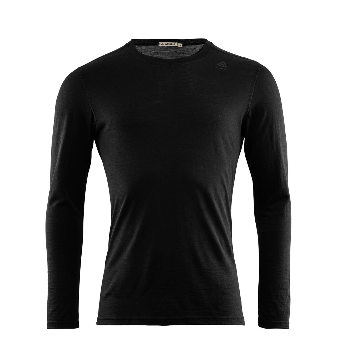 Aclima Mens Lightwool Undershirt Long Sleeve  Sort  Jet Black  Xxx-large