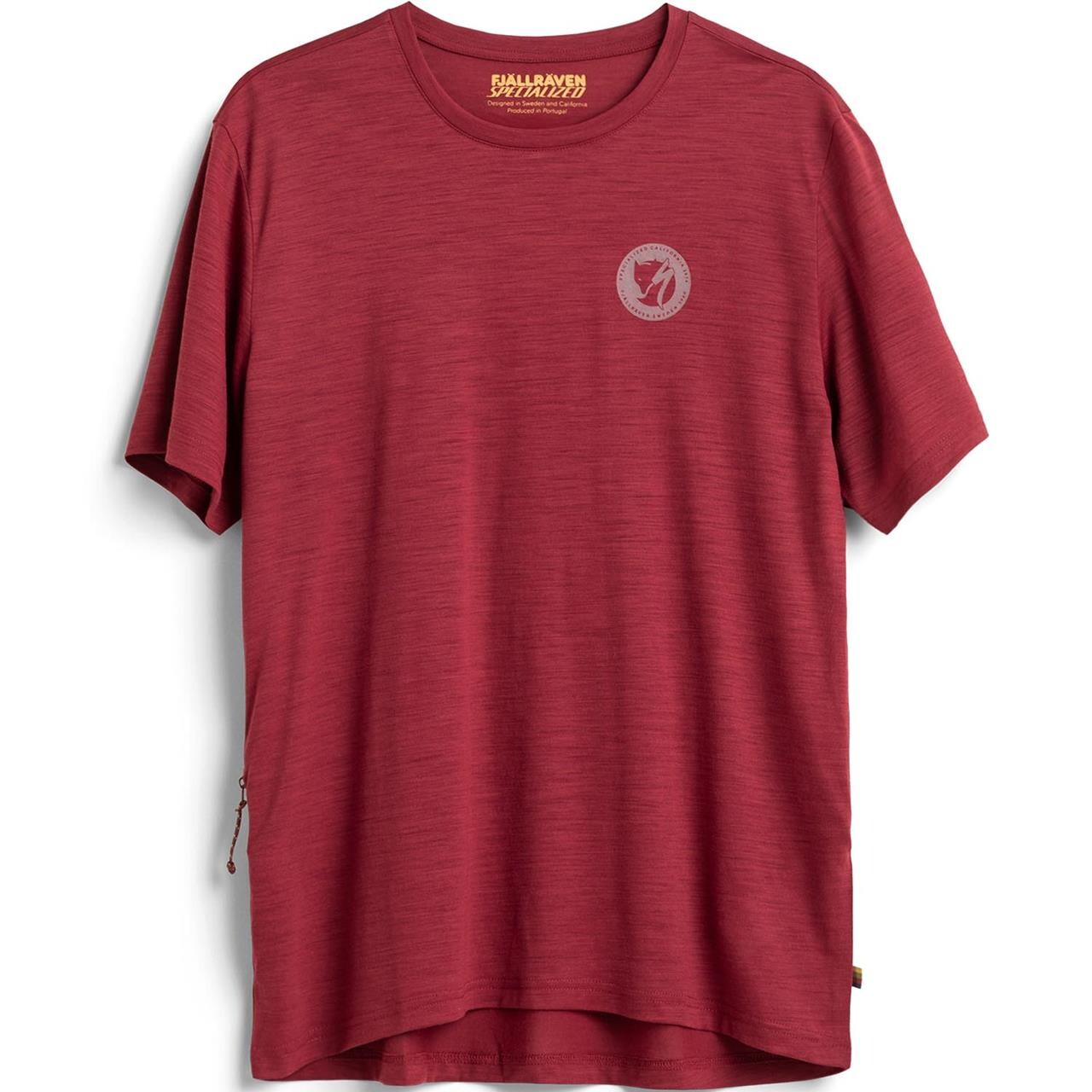 Fj? Llr? Ven Mens S F Wool T-shirt   Rød  Pomegranate Red 346  Small