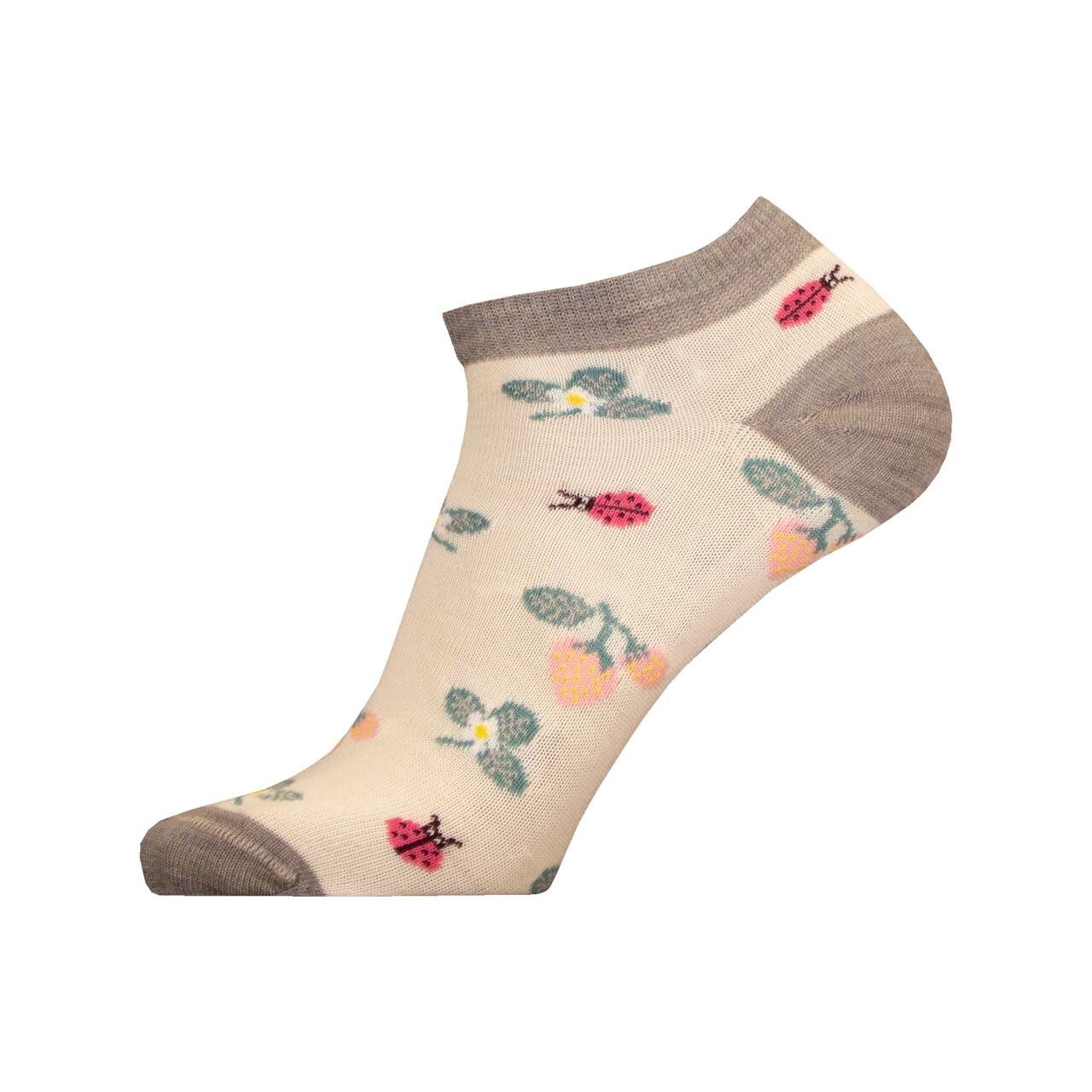 Friluftsland Merino Sneakers Strawberry Ladybug  Grå  Grey  39-42