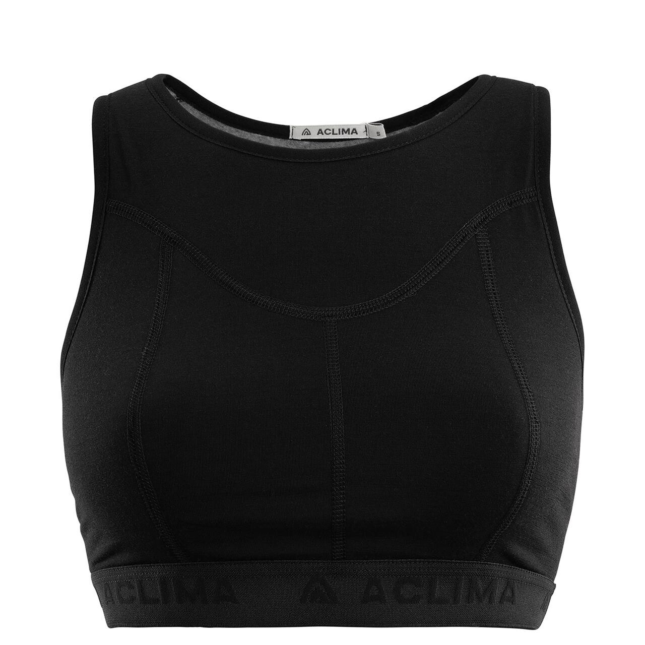 Aclima Womens Fleecewool Top  Sort  Jet Black  Small