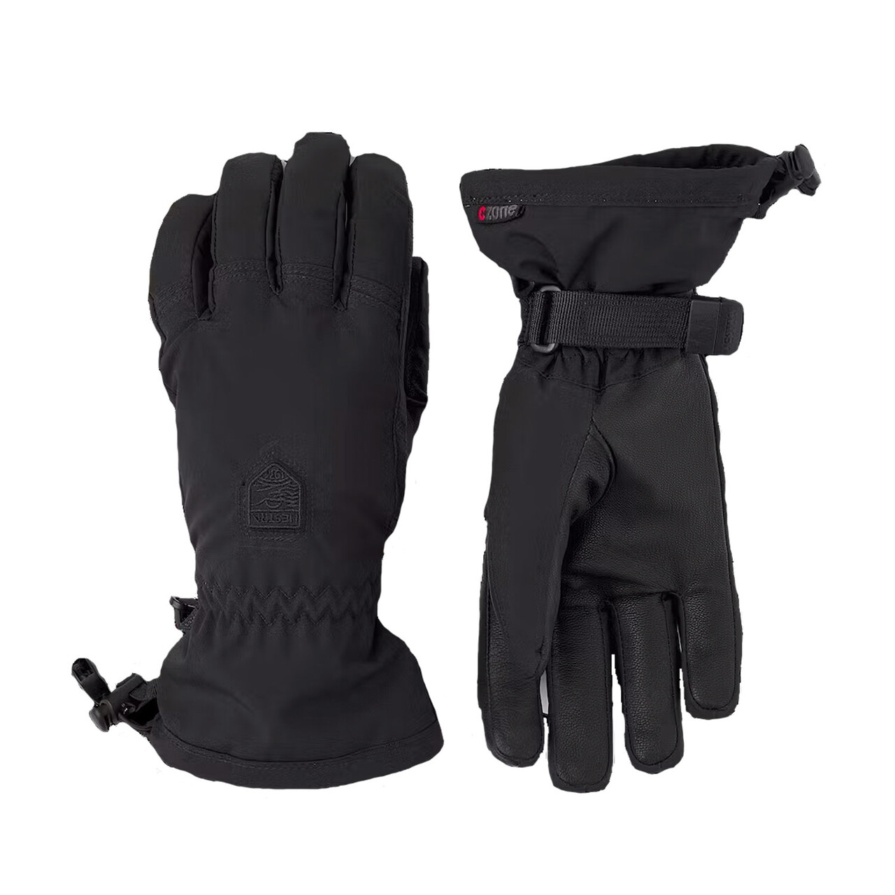 Hestra Womens Powder Czone 5 Finger  Sort  Black  9