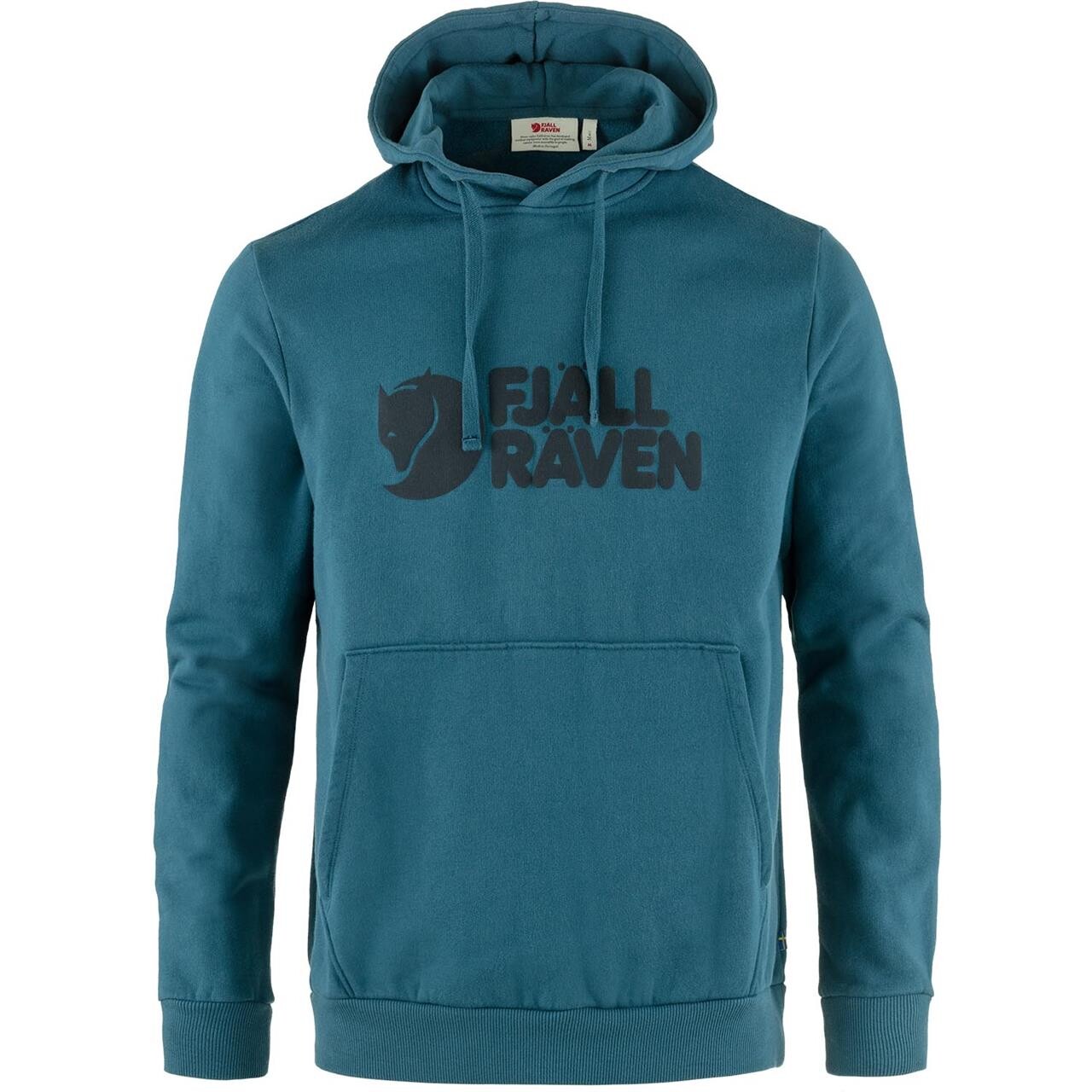 Fj? Llr? Ven Mens Fj? Llr? Ven Logo Hoodie  Blå  Deep Sea 574  X-large