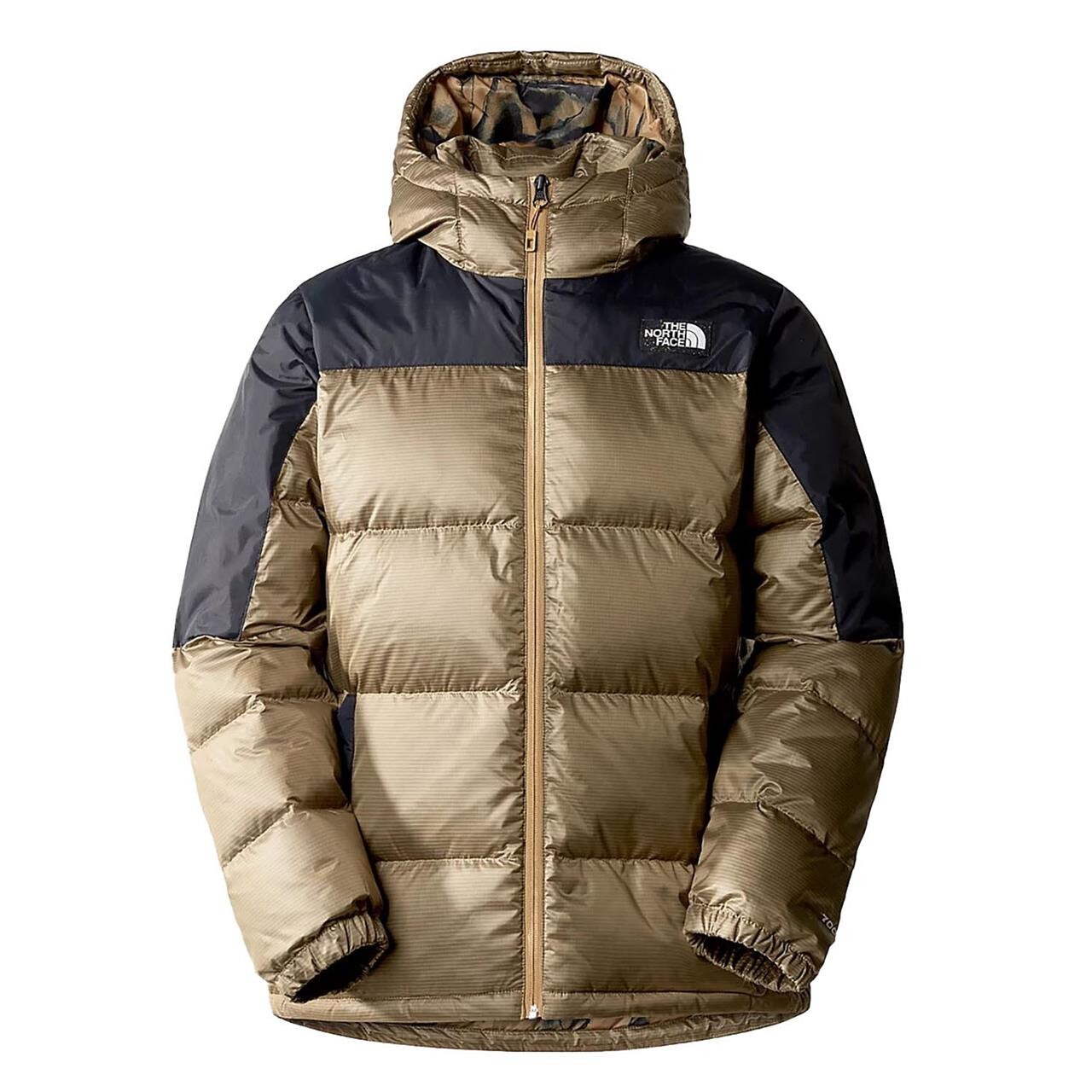 The North Face Mens Diablo Recycled Down Hoodie  Beige  Almond Butter Tnf Black  Large