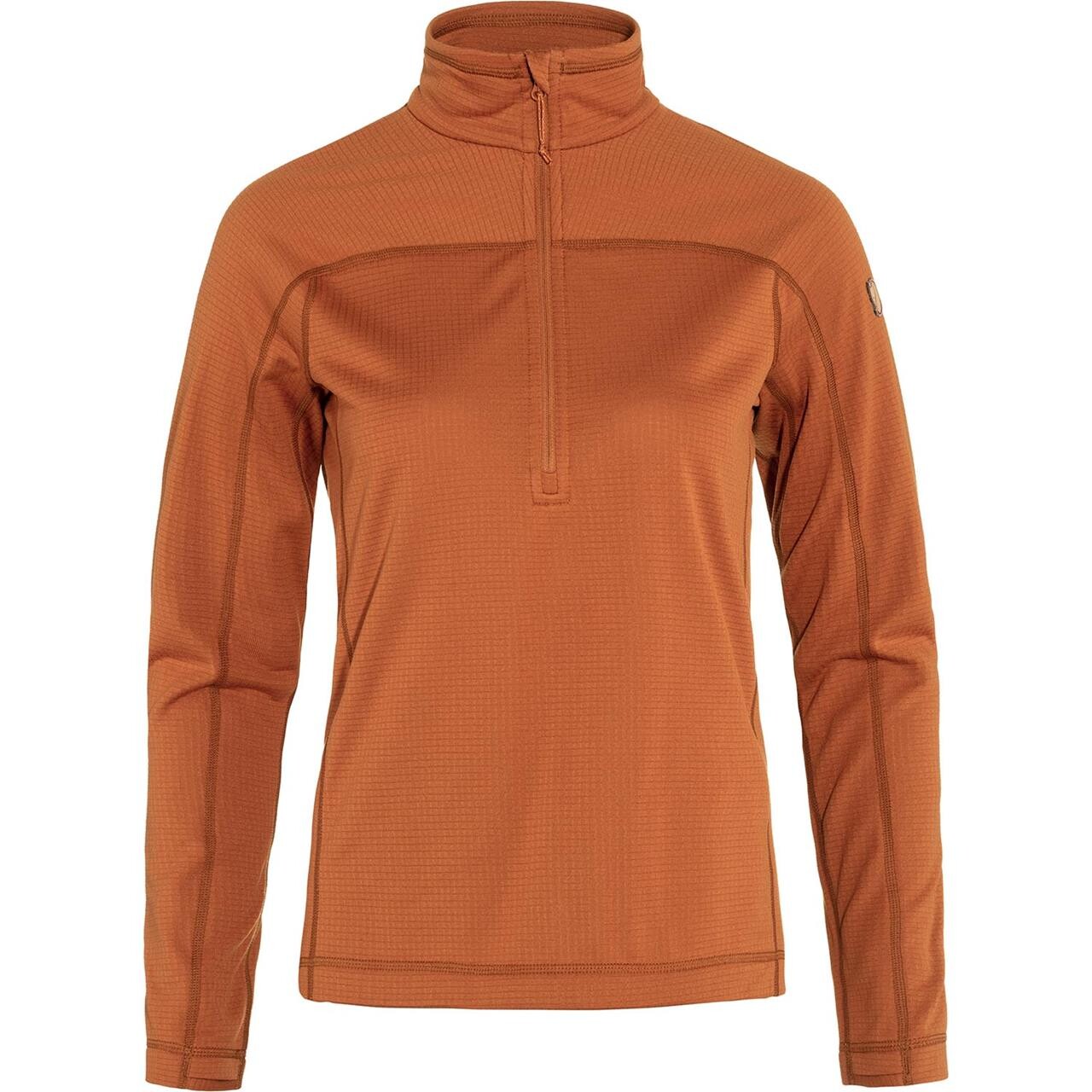 Fj? Llr? Ven Womens Abisko Lite Fleece Half Zip  Brun  Terracotta Brown 243  X-large
