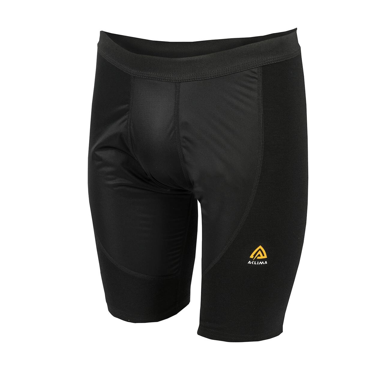 Aclima Mens Warmwool Long Shorts W Windwool  Sort  Jet Black  Xx-large