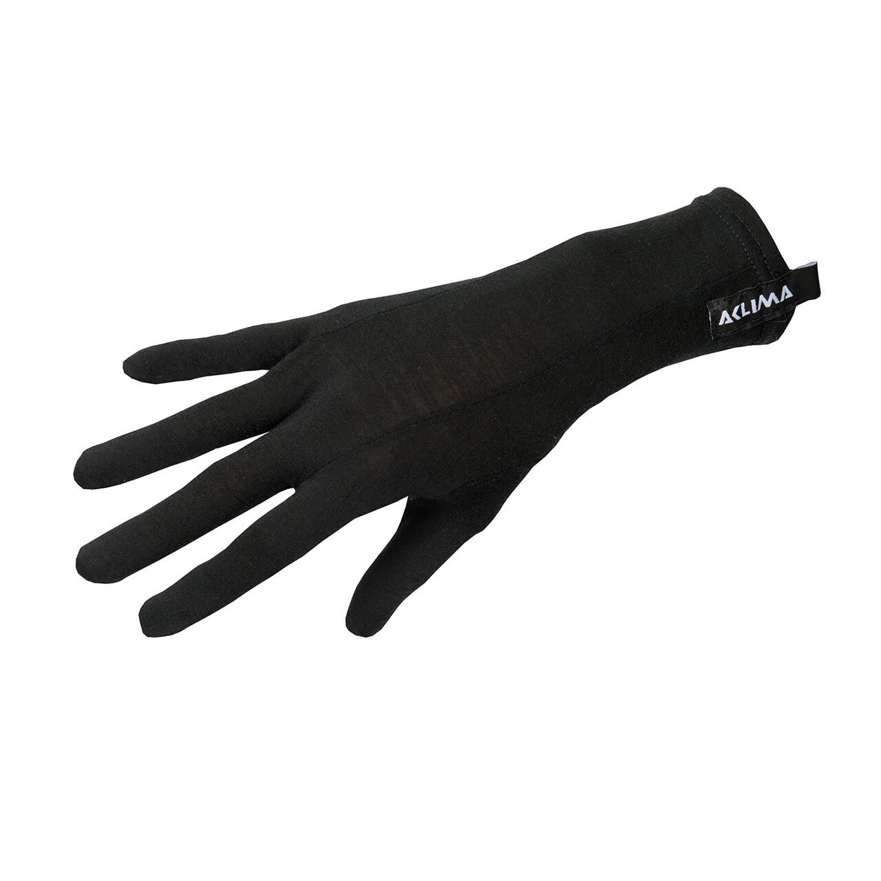Aclima Lightwool Liner Gloves  Sort  Jet Black  Xx-large