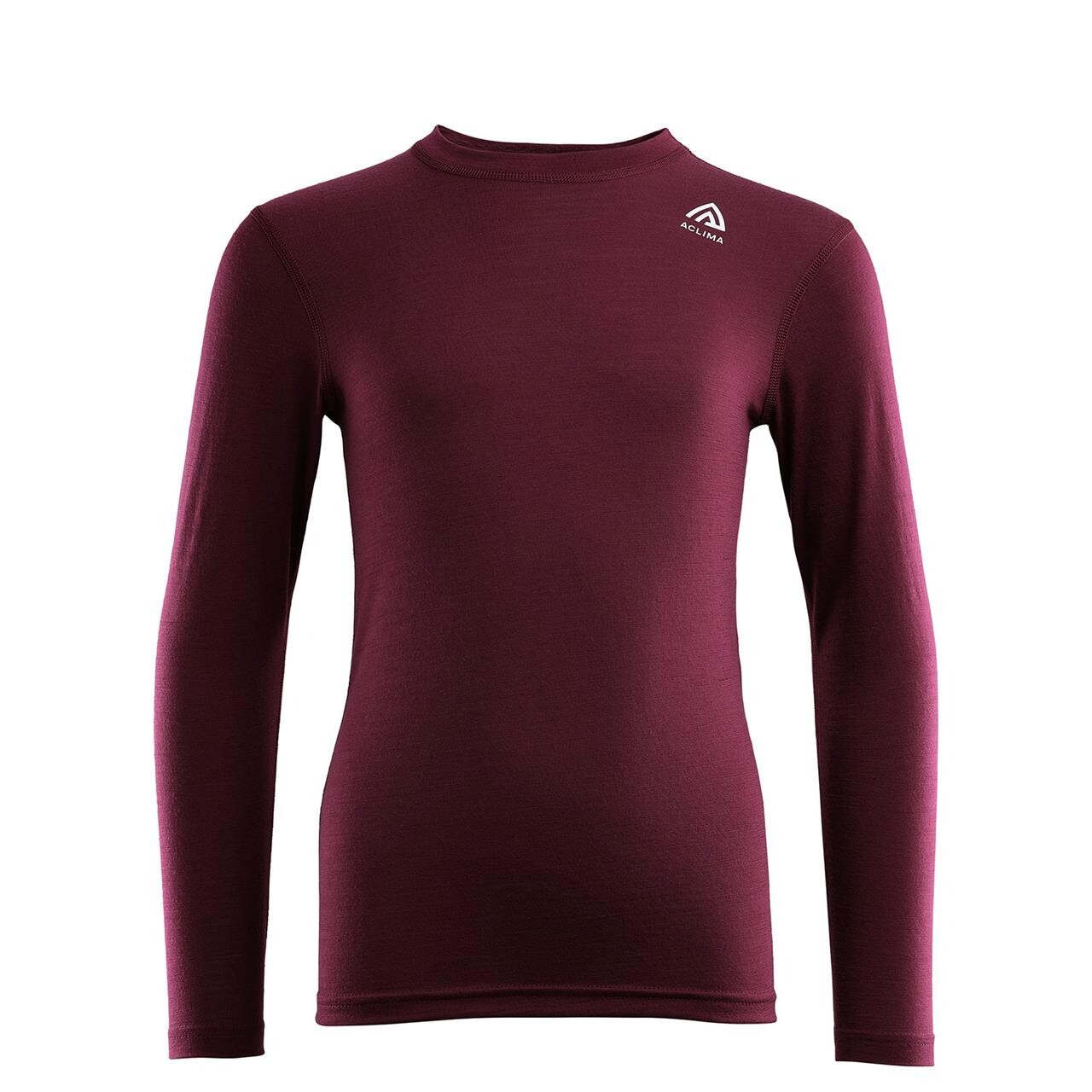 Aclima Kids Lightwool Crewneck  Rød  Zinfandel  160 Cm
