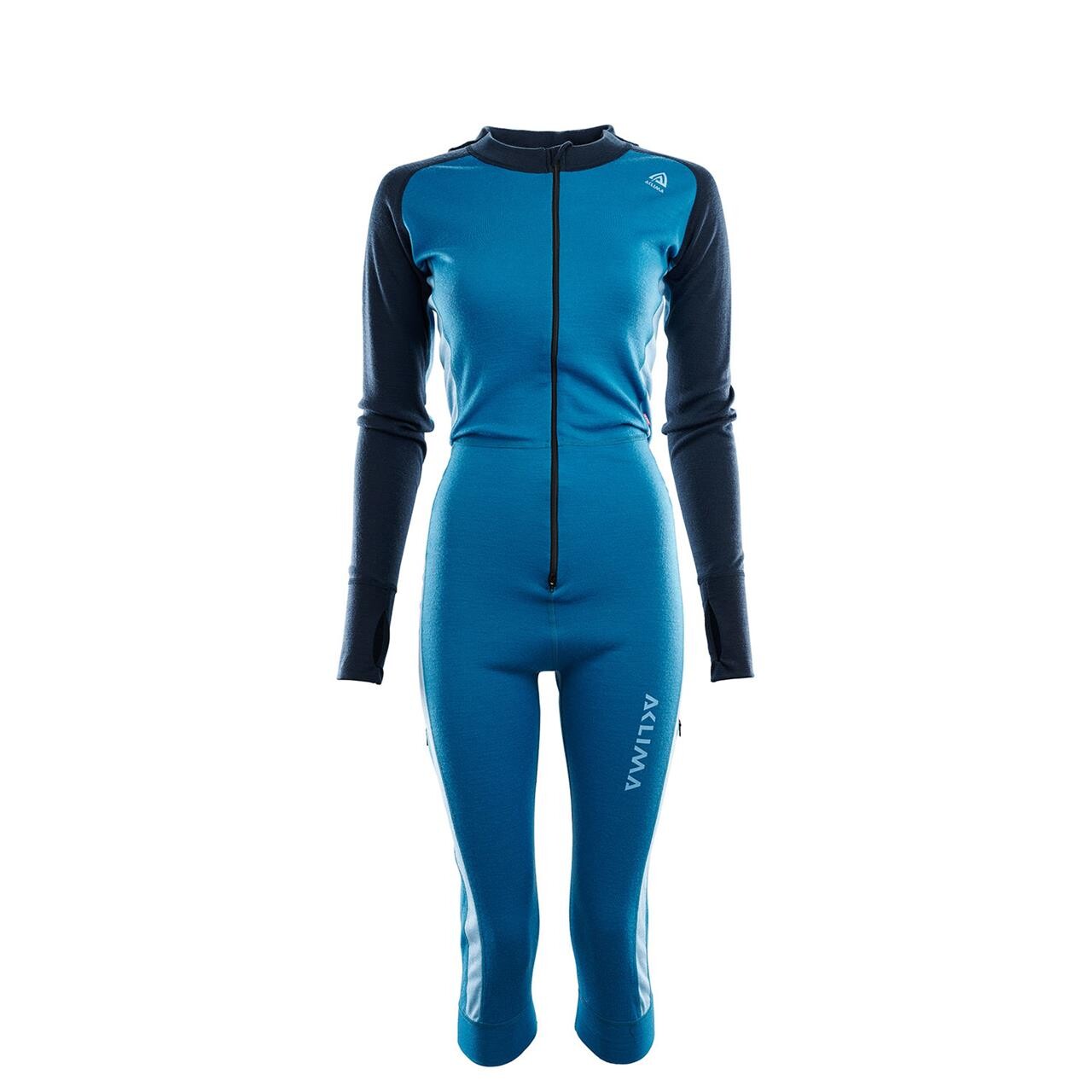 Aclima Womens Warmwool Overall 3 4  Blå  Blue Sapphire Navy Azure Blue  Xx-large