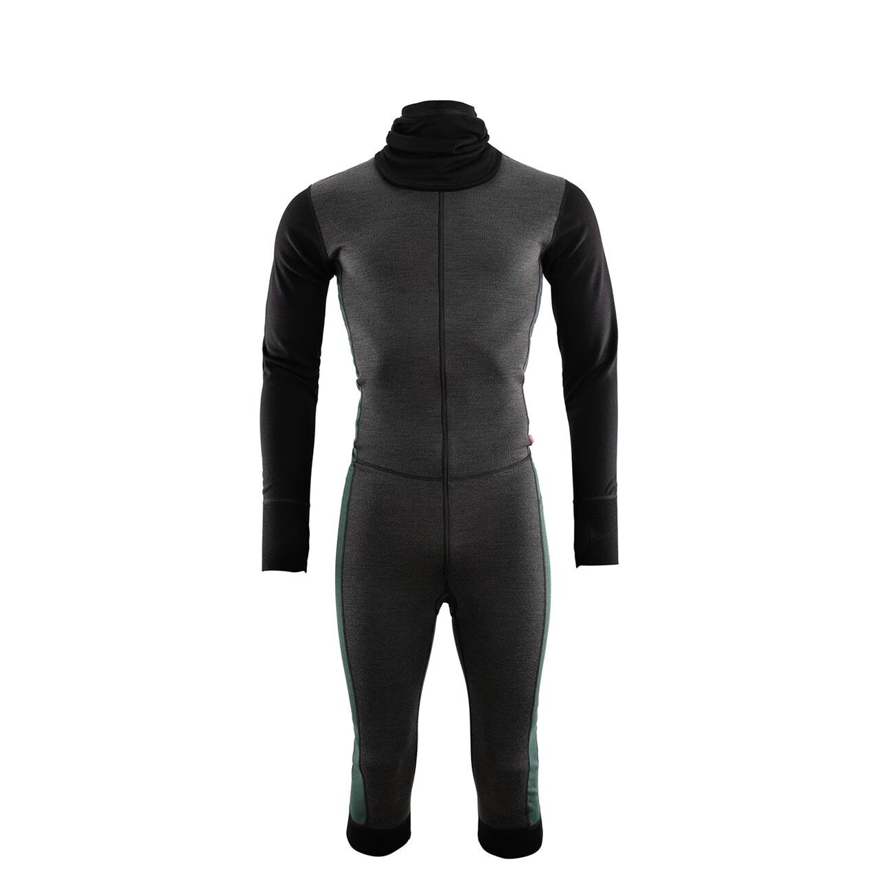 Aclima Mens Warmwool Overall 3 4  Grøn  Marengo Jet Black Green Gables  Xx-large