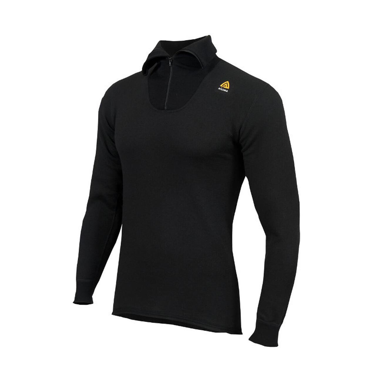 Aclima Mens Warmwool Polo  Sort  Jet Black  Xxx-large