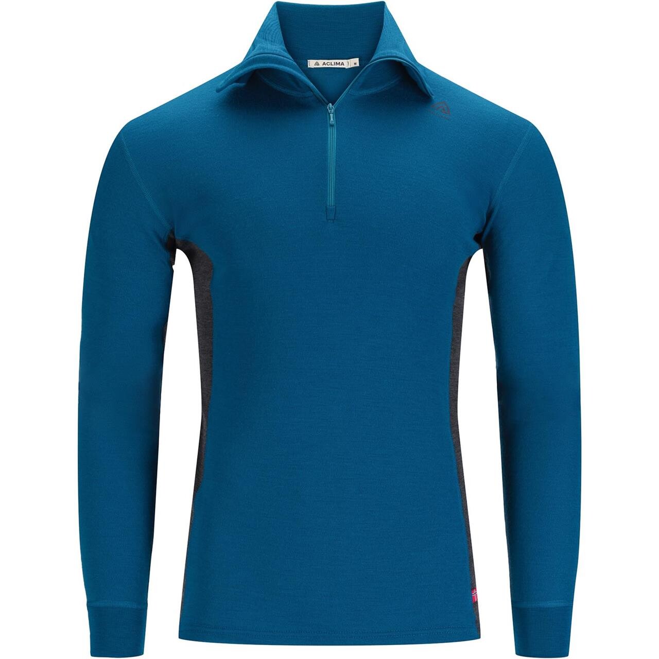 Aclima Mens Warmwool Polo  Blå  Corsair Marengo  X-small