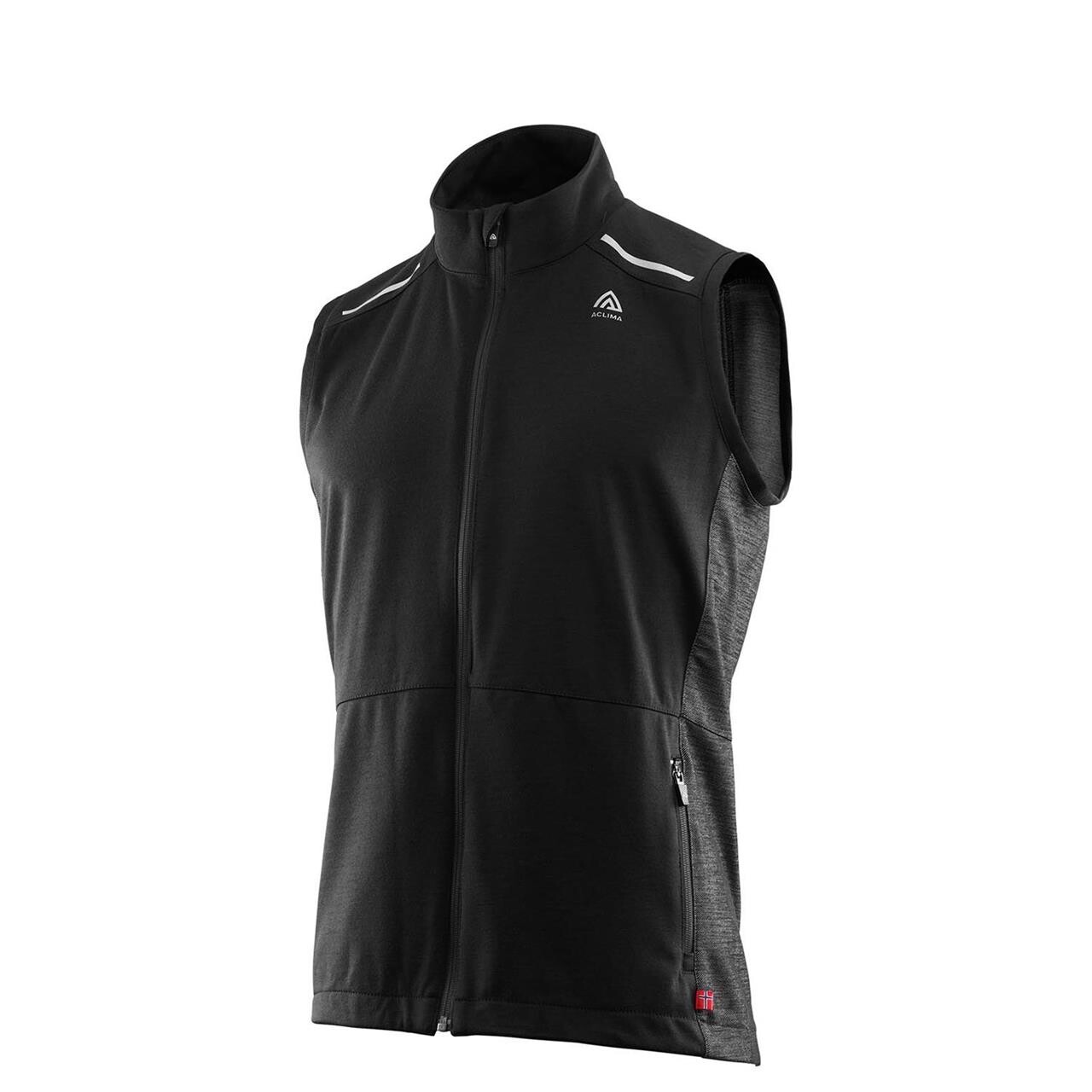 Aclima Mens Flexwool Sports Vest  Sort  Jet Black  X-large