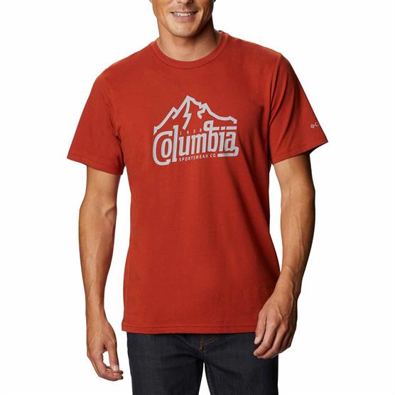Columbia Path Lake Graphic Tee Ii Mens  Dark Sienna Summit