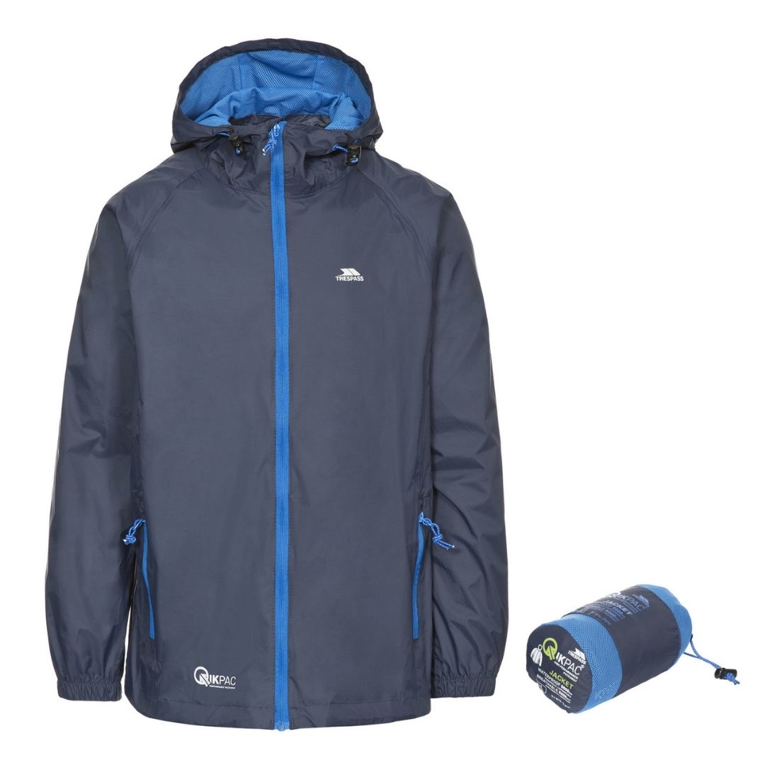 Regnjakke Unisex  -  Trespass Qikpac  -  Blå