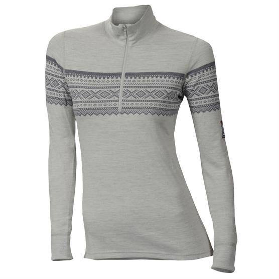 Aclima Designwool Marius Mock Neck W  Zip Womens  Gr? Fjell