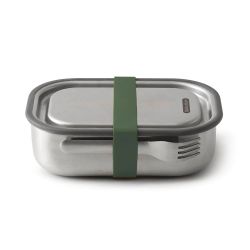 Black   Blum Stainless Steel Lunch Box Large - Olive - Str  1000ml - Madkasse
