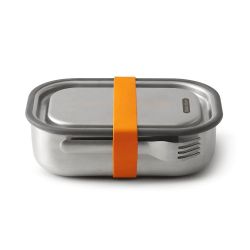 Black   Blum Stainless Steel Lunch Box Large - Orange - Str  1000ml - Madkasse