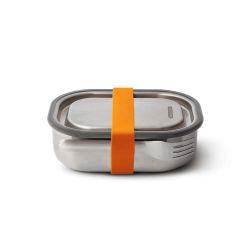 Black   Blum Stainless Steel Lunch Box Small - Orange - Str  600ml - Madkasse