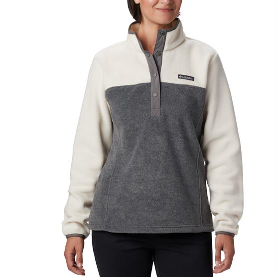 Columbia Benton Springs 1 2 Snap Pullover Womens  Grey   Pink
