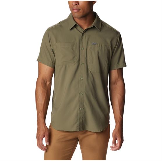 Columbia Silver Ridge Utility Lite S S Mens  Stone Green