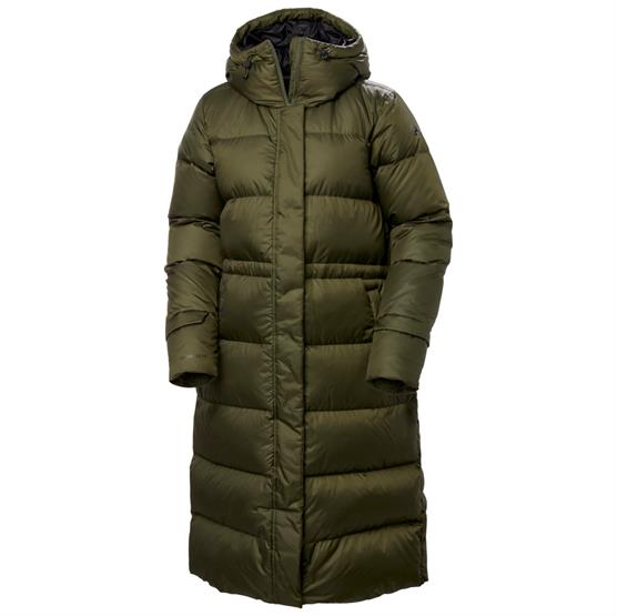 Helly Hansen Womens Essence Long Down Coat  Utility Green